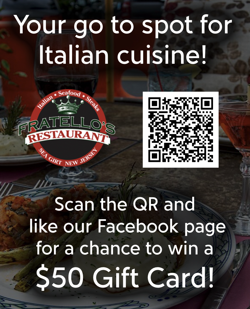 Your go to spot for Italian cuisine. Scan the QR or visit the link below and like our Facebook page for a chance to wine a $50 Gift Card